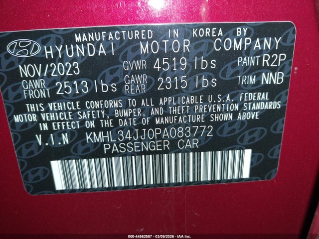 2023 HYUNDAI SONATA HYBRID KMHL34JJ0PA083772 Photo 8