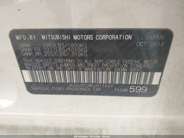 2014 MITSUBISHI LANCER JA32U2FU9EU011547 Photo 8