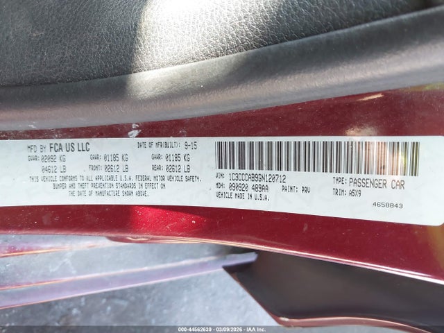 Продаж на аукціоні авто 2016 Chrysler 200 Limited, vin: 1C3CCCAB9GN120712, номер лоту: 44562639