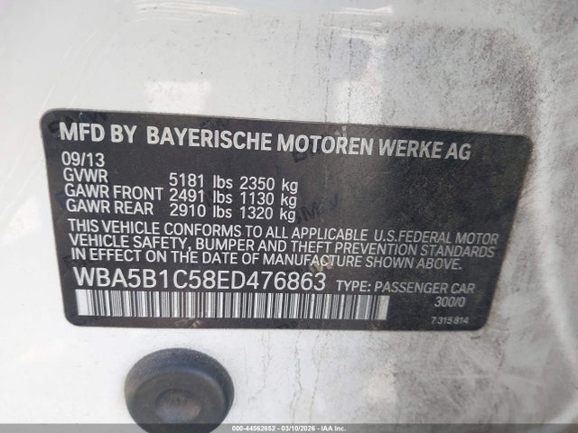 WBA5B1C58ED476863 BMW 535i