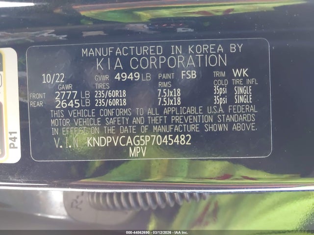 KNDPVCAG5P7045482 KIA Sportage Hybrid Ex