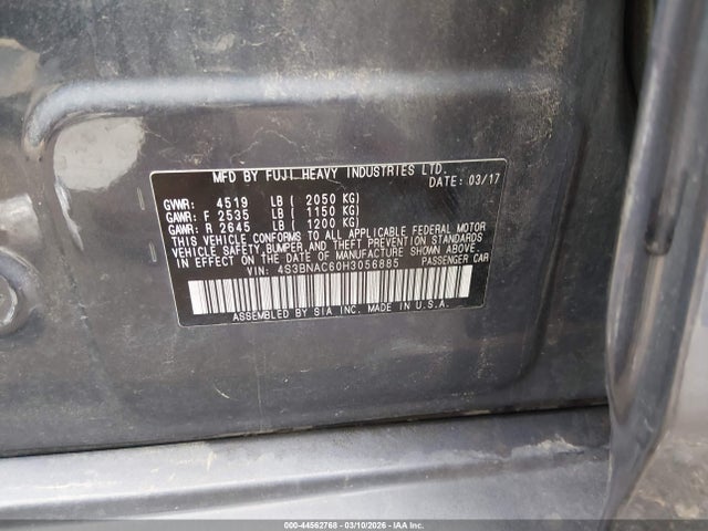Subaru Legacy 2.5i Premium 2017 4S3BNAC60H3056885 Image 9