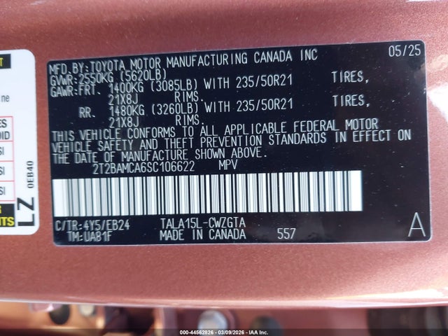 Продажа на аукционе авто 2025 Lexus Rx 350 F Sport Handling, vin: 2T2BAMCA6SC106622, номер лота: 44562826