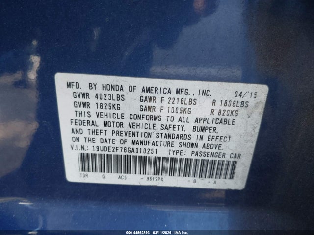 2016 ACURA ILX 19UDE2F76GA010251 Photo 8