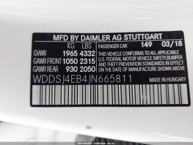 Mercedes-Benz CLA 250 2018 WDDSJ4EB4JN665811 Image 9