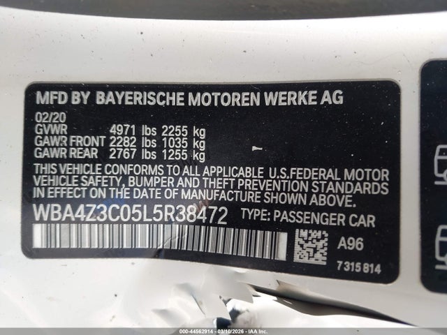 2020 BMW 430I WBA4Z3C05L5R38472 Photo 8