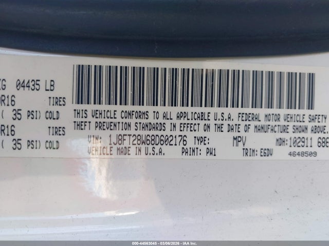 2008 JEEP PATRIOT 1J8FT28W68D602176 Photo 8