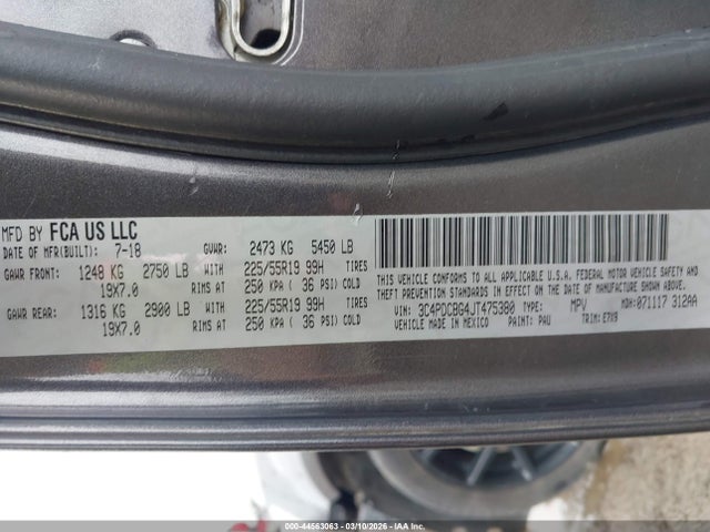 2018 DODGE JOURNEY 3C4PDCBG4JT475380 Photo 8