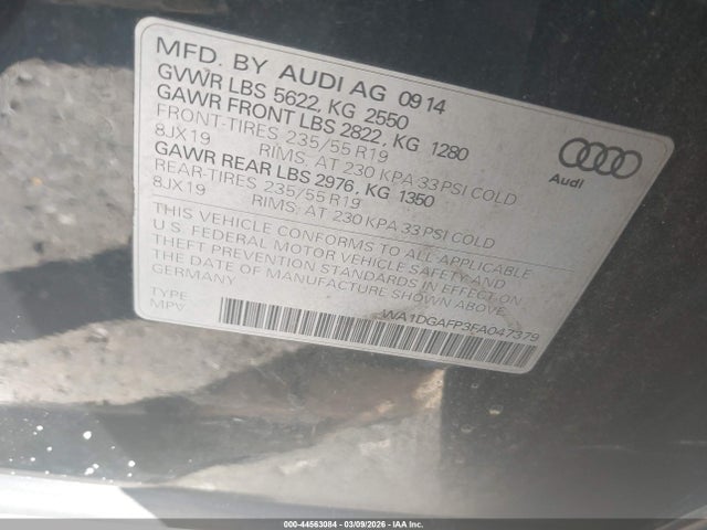 2015 AUDI Q5 WA1DGAFP3FA047379 Photo 8