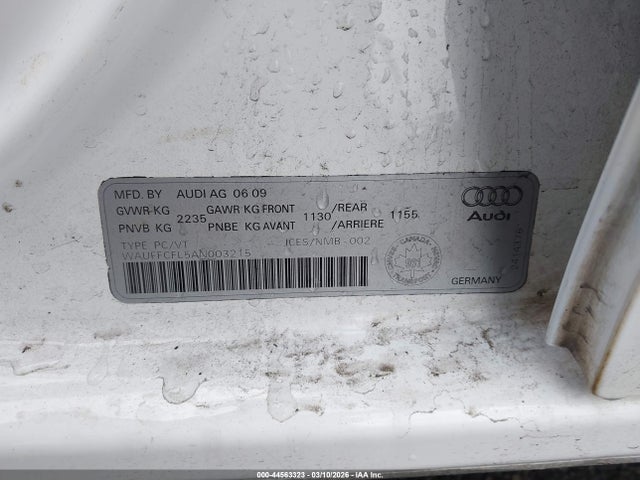 2010 AUDI A4 WAUFFCFL5AN003215 Photo 8