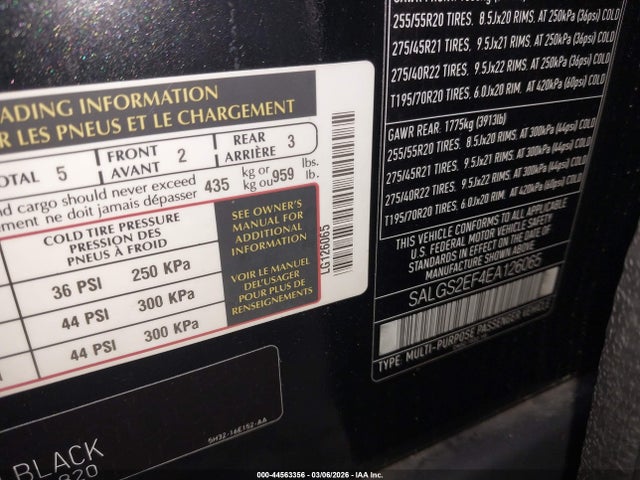 2014 LAND ROVER RANGE ROVER SALGS2EF4EA126065 Photo 8