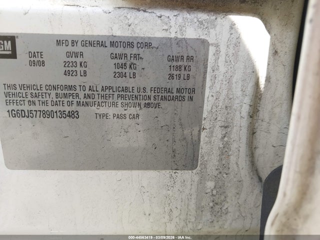 2009 CADILLAC CTS 1G6DJ577890135483 Photo 8