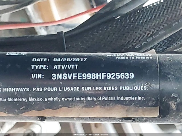 Polaris Rzr Xp 4 1000 Eps 2017 3NSVFE998HF925639 Image 10