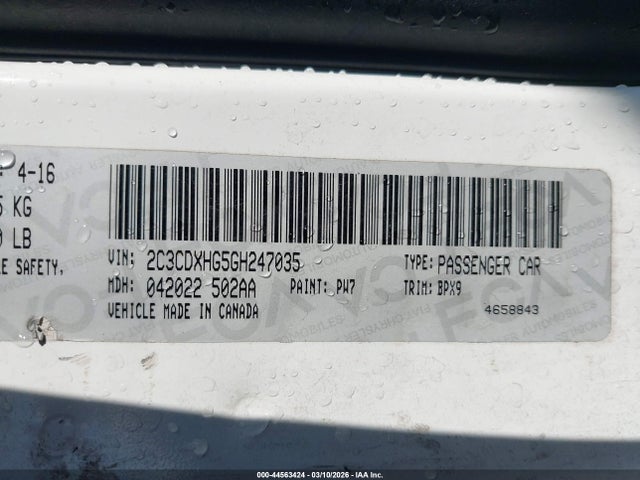 Dodge Charger Sxt 2016 2C3CDXHG5GH247035 Image 9