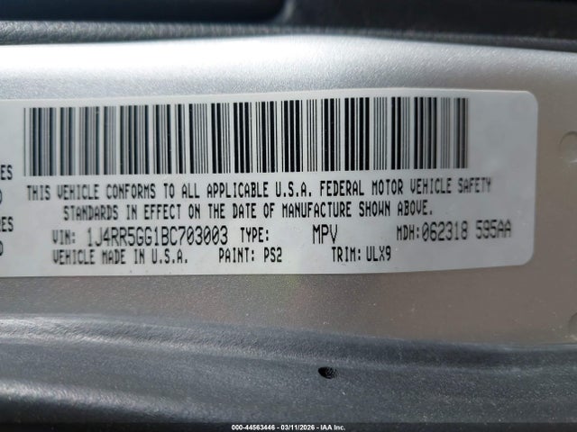 2011 JEEP GRAND CHEROKEE 1J4RR5GG1BC703003 Photo 8