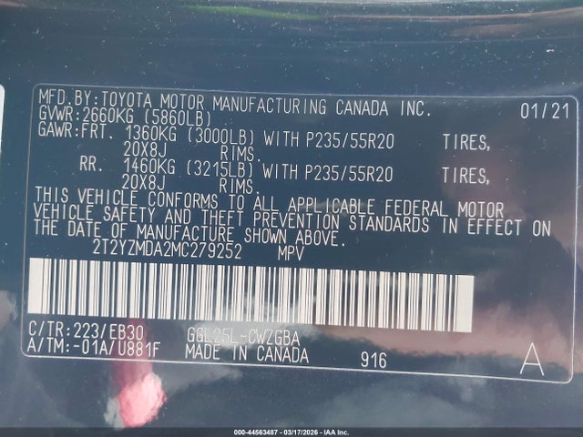 2021 LEXUS RX 350 2T2YZMDA2MC279252 Photo 8