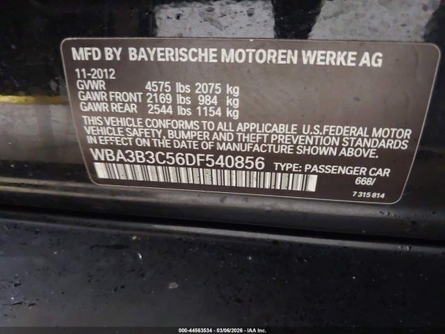 Aukcja sprzedaży 2013 Bmw 328i Xdrive, vin: WBA3B3C56DF540856, numer aukcji: 44563534
