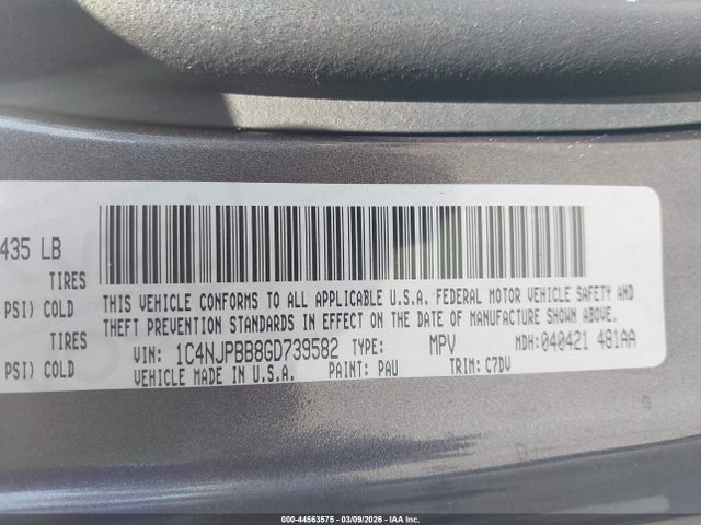 1C4NJPBB8GD739582 Jeep Patriot Sport