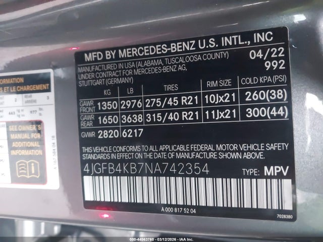 2022 MERCEDES-BENZ GLE 350 4JGFB4KB7NA742354 Photo 8