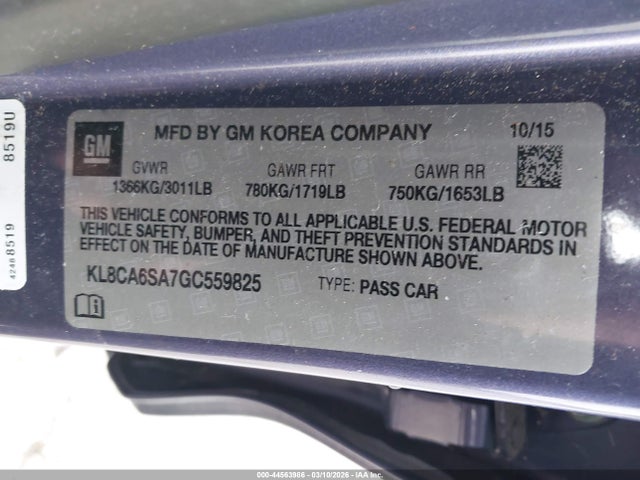 Chevrolet Spark Ls Manual 2016 KL8CA6SA7GC559825 Image 9
