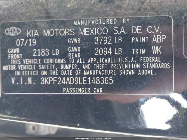2020 KIA FORTE 3KPF24AD9LE148365 Photo 8