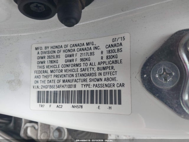 2HGFB6E54FH710018 Honda CIVIC SI