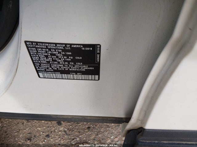 2019 VOLKSWAGEN ATLAS 1V2UR2CA5KC512960 Photo 8
