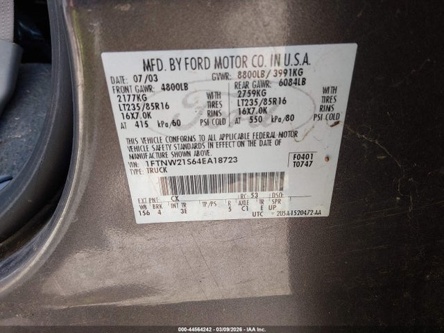 2004 FORD F-250 1FTNW21S64EA18723 Photo 8