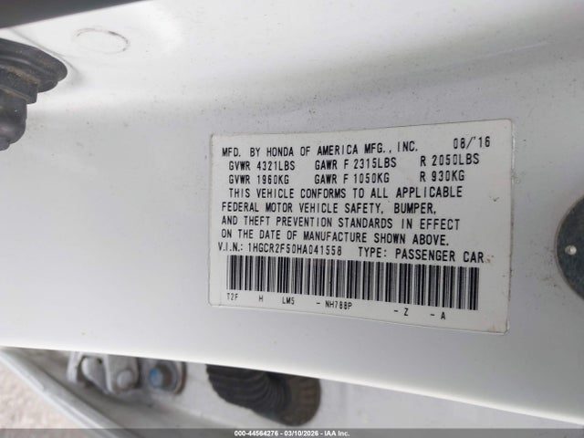 1HGCR2F50HA041558 Honda Accord Sport