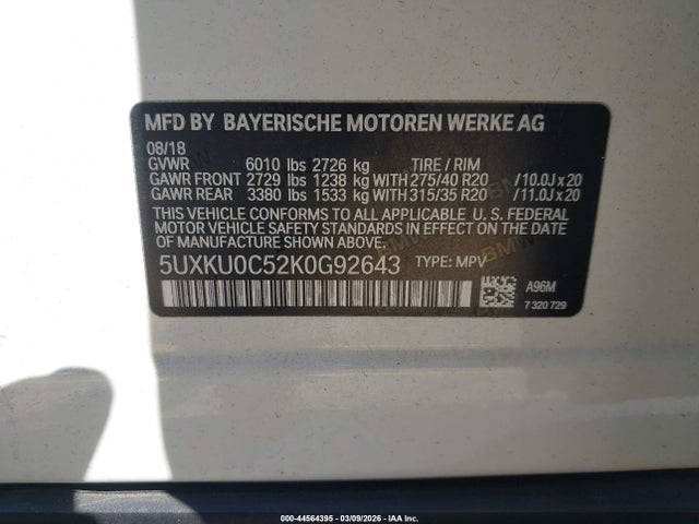 2019 BMW X6 5UXKU0C52K0G92643 Photo 8