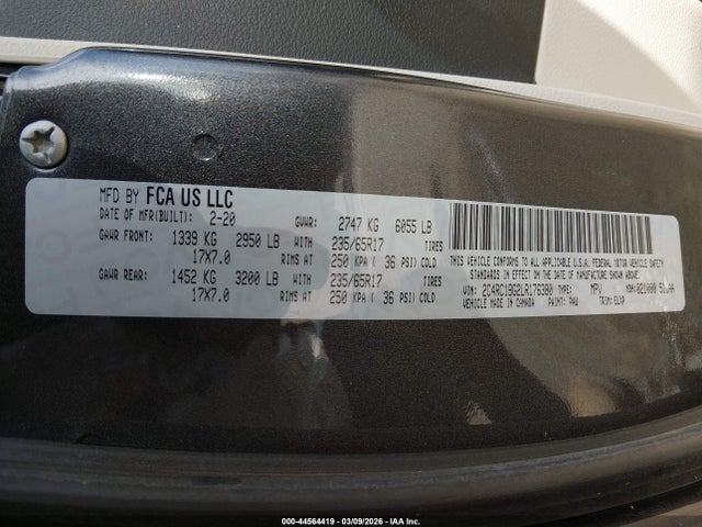 2020 CHRYSLER PACIFICA 2C4RC1BG2LR176380 Photo 8