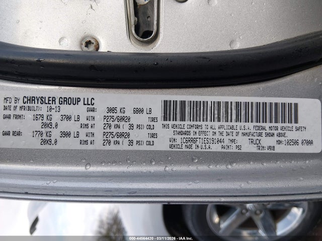 2014 Ram 1500 Express მანქანა იყიდება აუქციონზე, vin: 1C6RR6FT1ES191044, აუქციონის ნომერი: 44564420