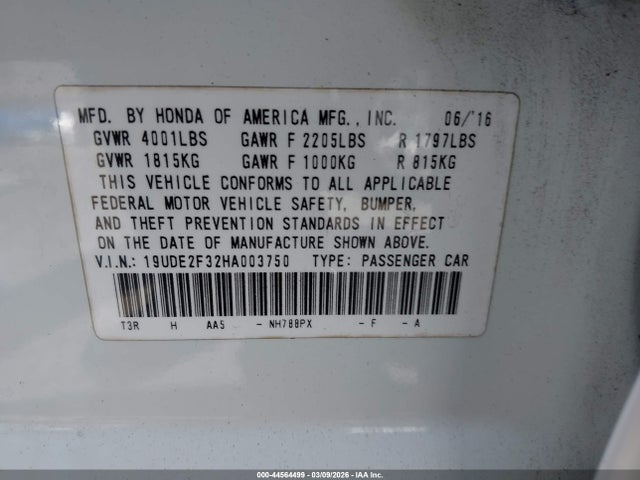 Продажа на аукционе авто 2017 Acura Ilx Acurawatch Plus Package, vin: 19UDE2F32HA003750, номер лота: 44564499
