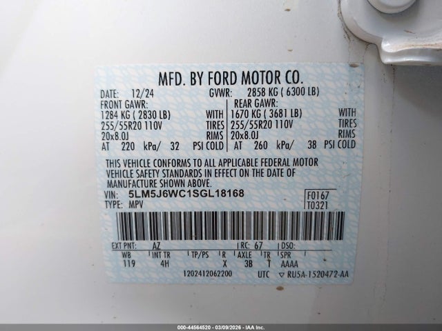 5LM5J6WC1SGL18168 Lincoln Aviator Premiere