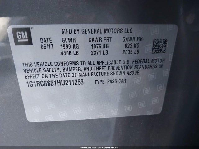1G1RC6S51HU211263 Chevrolet VOLT LT