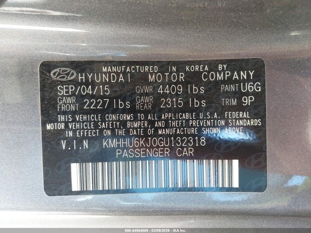 KMHHU6KJ0GU132318 Hyundai Genesis 3.8 Ultimate