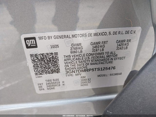 3GN7DMRP5TS125476 Chevrolet Equinox Ev Lt 1