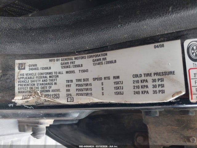 44564624 :رقم المزاد ، 1GCDT43E288211253 vin ، 2008 Chevrolet Colorado Lt مزاد بيع