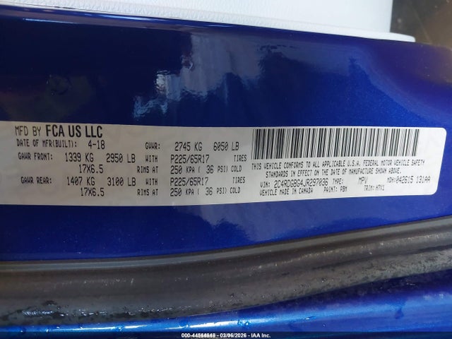 2C4RDGBG4JR297036 Dodge Grand Caravan Se