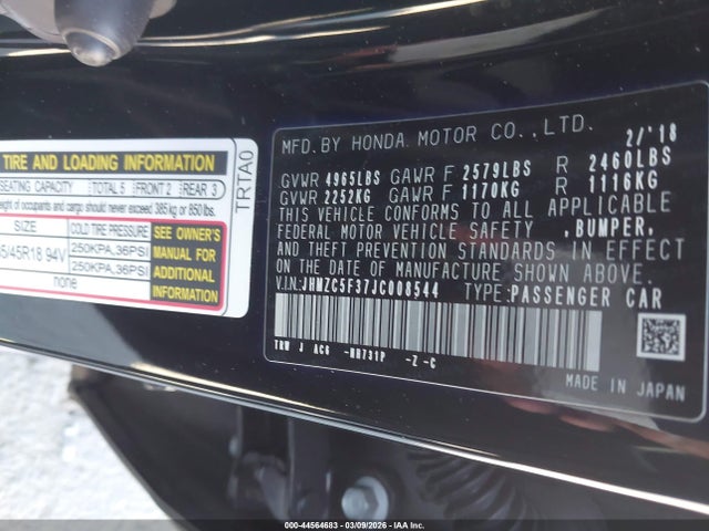 2018 HONDA CLARITY PLUG-IN HYBRID JHMZC5F37JC008544 Photo 8