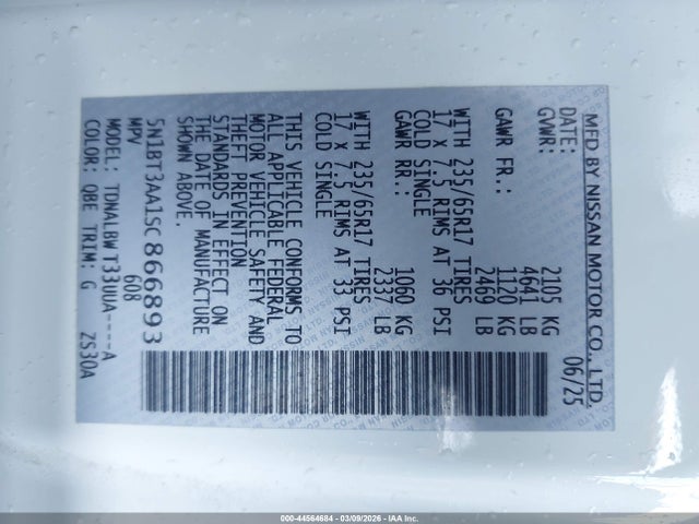 2025 NISSAN ROGUE 5N1BT3AA1SC866893 Photo 8