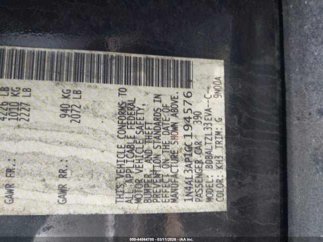 Nissan Altima 2.5 Sl 2016 1N4AL3AP1GC194576 Image 9