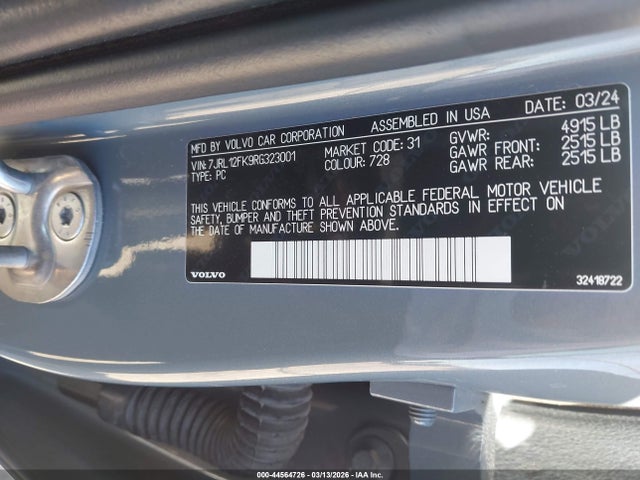 7JRL12FK9RG323001 Volvo S60 B5 Core Dark Theme