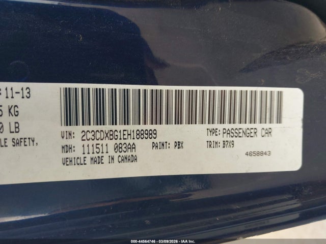 Dodge Charger Se 2014 2C3CDXBG1EH188989 Image 9