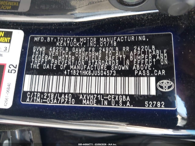 2018 TOYOTA CAMRY HYBRID 4T1B21HK6JU504573 Photo 8
