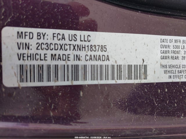 Aukcja sprzedaży 2022 Dodge Charger R/t, vin: 2C3CDXCTXNH183785, numer aukcji: 44564784