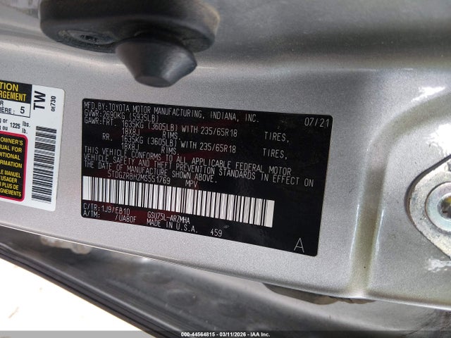 Toyota Highlander Xle 2021 5TDGZRBH2MS551769 Image 9