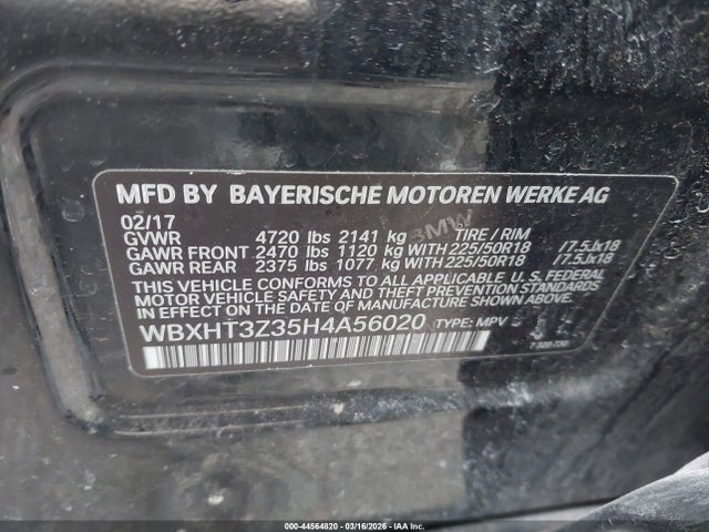 Aukcja sprzedaży 2017 Bmw X1 Xdrive28i, vin: WBXHT3Z35H4A56020, numer aukcji: 44564820