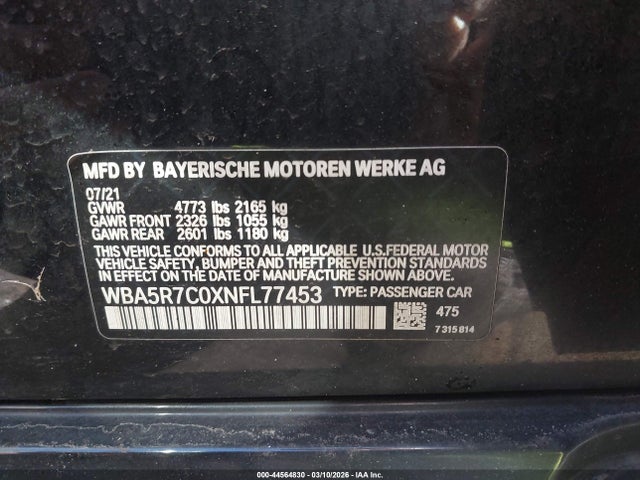 2022 BMW 330I WBA5R7C0XNFL77453 Photo 8