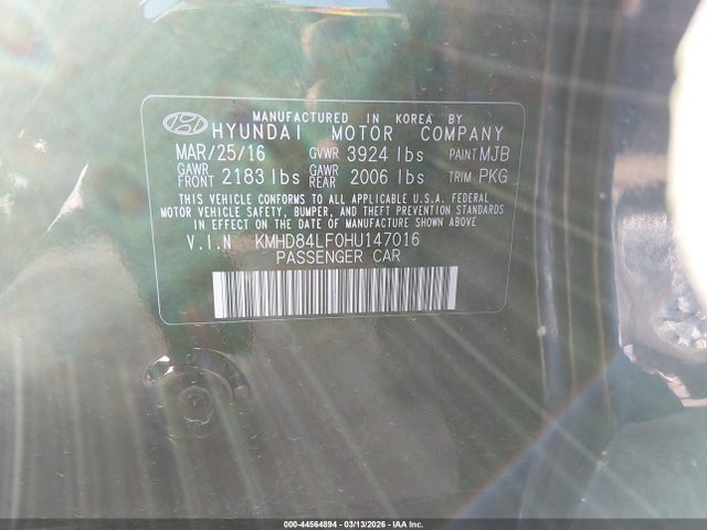 Hyundai ELANTRA SE 2017 KMHD84LF0HU147016 Image 9